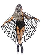 Maskerad-cape med satinrosett och spindelnät